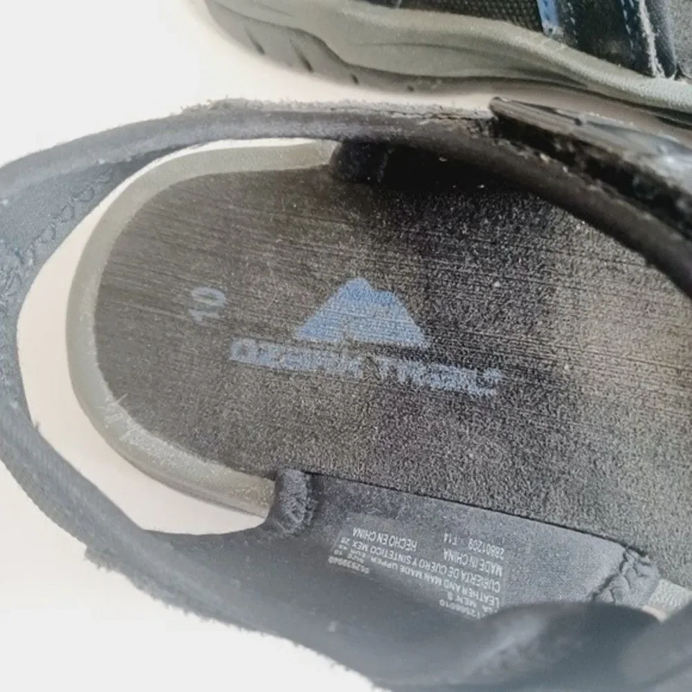 Ozark Trail men's black suede outdoor trek sandals size10